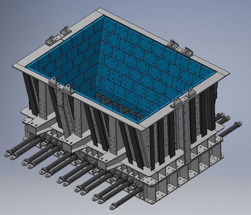 卸料槽及分流杆框架